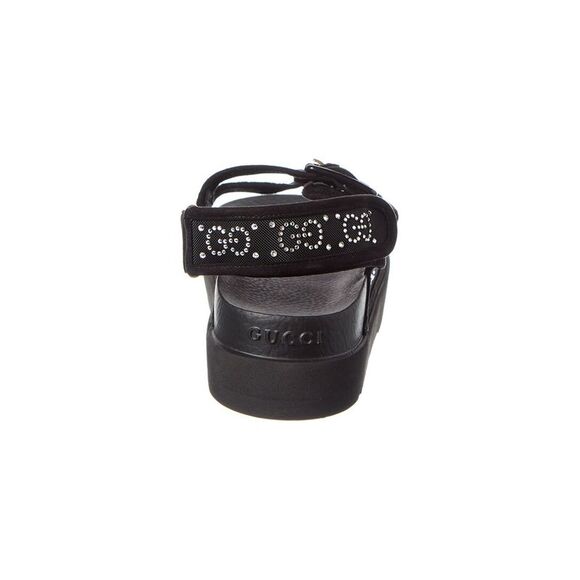 Gucci Gg Mesh & Suede Platform Sandal, Black - Picture 3 of 5